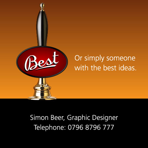 Or simply someone with the best ideas (image of draught beer handle with BEST logo)